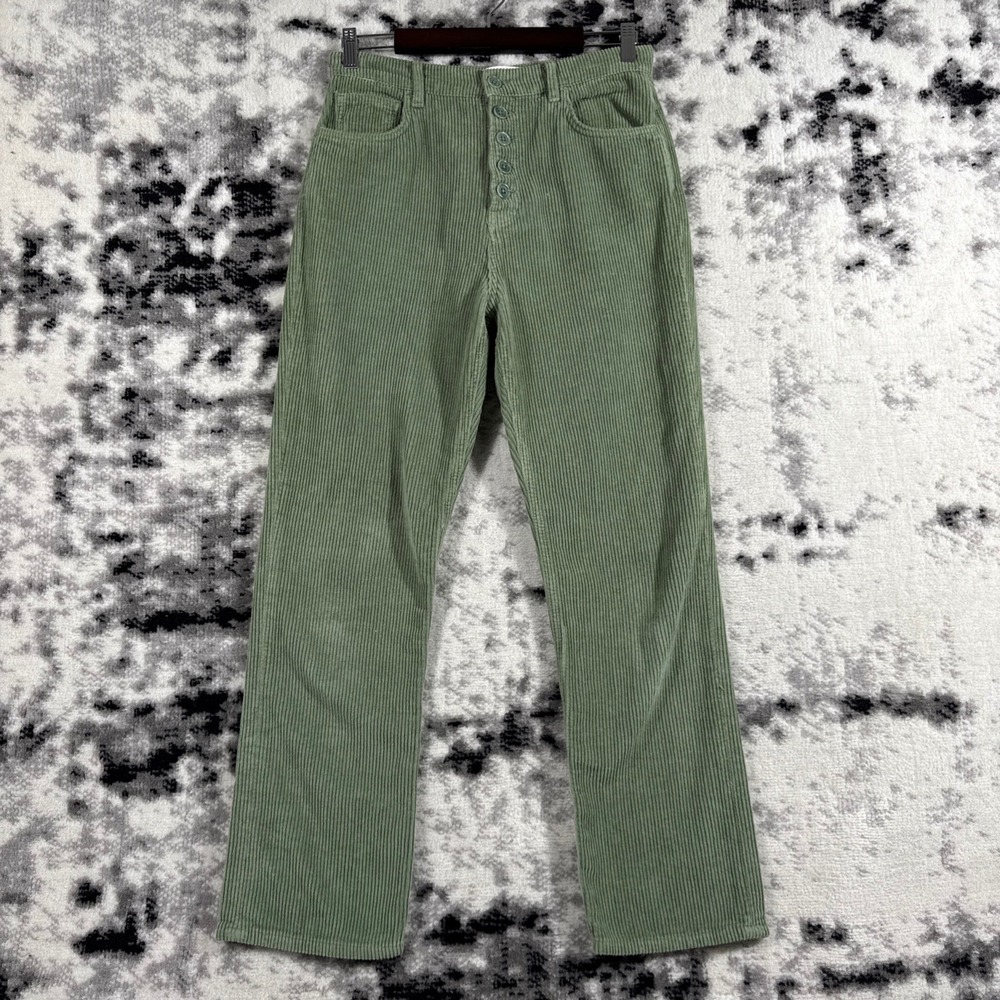 Reformation Jeans Cynthia Corduroy‎ Button Fly Womens 28 Green Hippie Bohemian